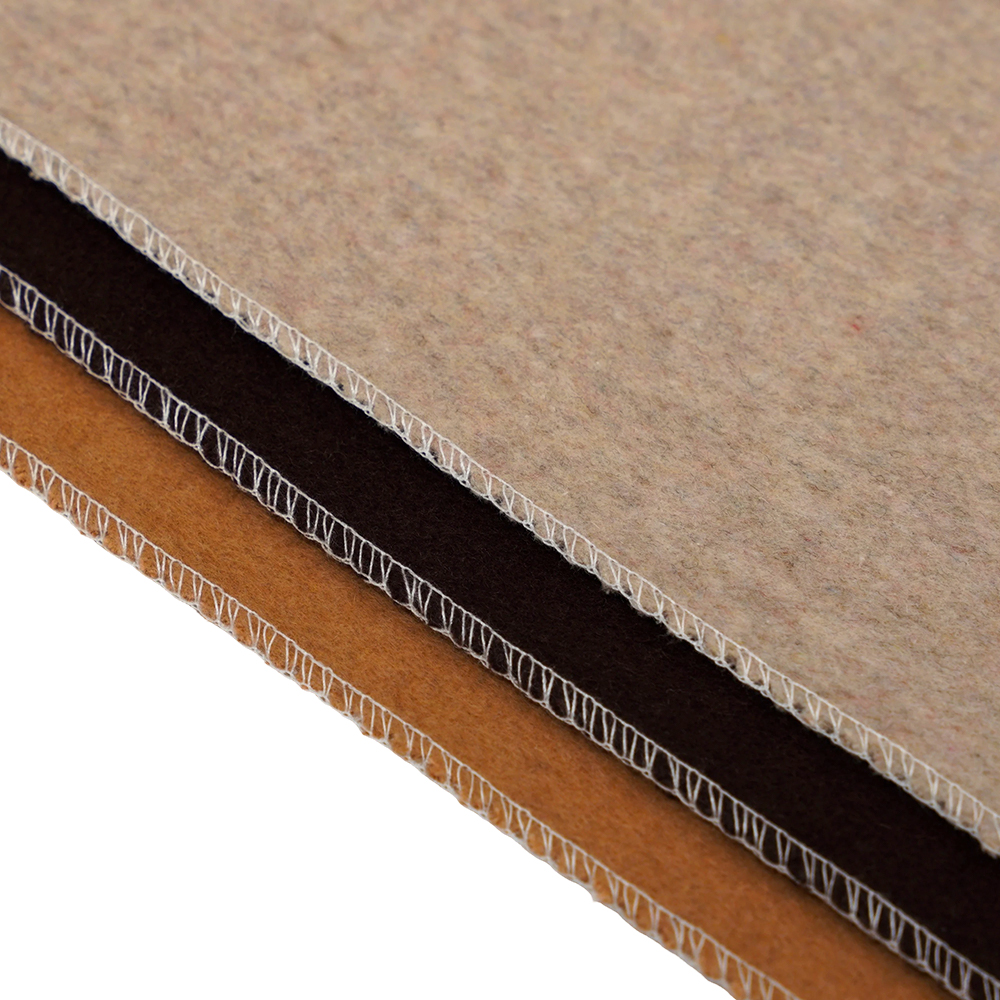 50٪ پشم، 40٪ پلی استر، 10٪ الیاف دیگر، 720G/M، رنگ خمیر لوبیا، پارچه پشمی دو طرفه ضخیم، ML-0124-4382-1