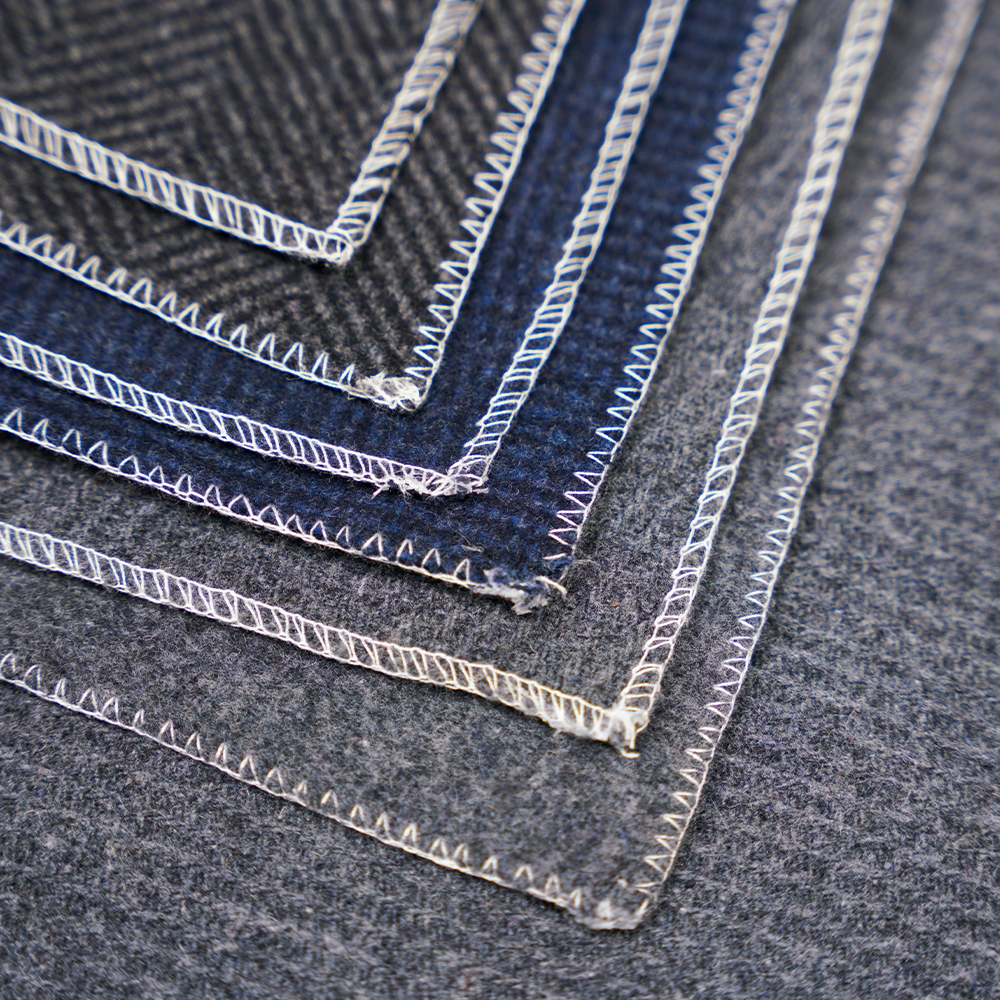 50% پشم، 50% الیاف دیگر، 760G/M، خاکستری تیره + خاکستری متوسط، پارچه مذاب با الگوی شاه ماهی، ML-241150-760