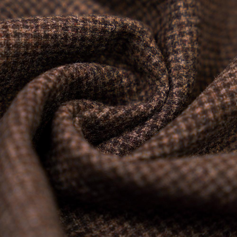 60٪ پشم، 30٪ پلی استر، 10٪ الیاف دیگر، 300 گرم / متر، قهوه مخلوط + ارزن خمیر دانه قرمز، پارچه فلانل، ML-S06-050