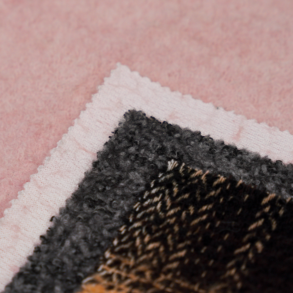 40% پشم، 60% پلی استر، 540G/M، سیاه و سفید، پارچه دایره ای توید، ML-8021071