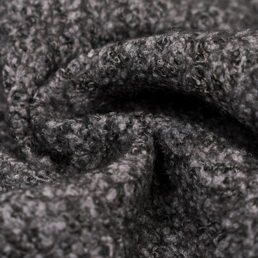 40% پشم، 60% پلی استر، 750G/M، مشکی و خاکستری، پارچه پشمی بالی، ML-70165440-75